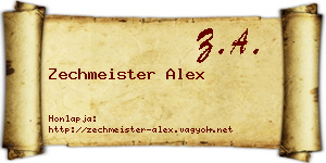 Zechmeister Alex névjegykártya